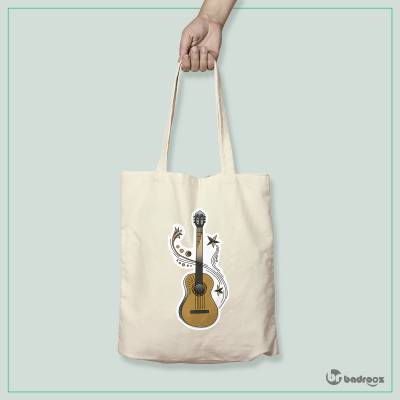 کیف خرید کتان (توت بگ) H_Guitar2