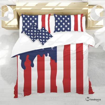 روتختی دو نفره طرح پرچم آمریکا -کد 003