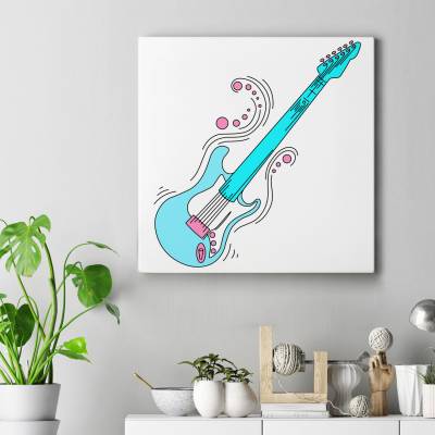 تابلو کنواس مربع (بوم) H_ElectricGuitar2