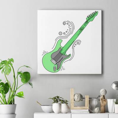 تابلو کنواس مربع (بوم) H_ElectricGuitar3