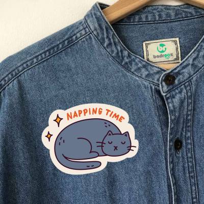 پچ حرارتی (برچسب لباس) گربه خوابالو napping time