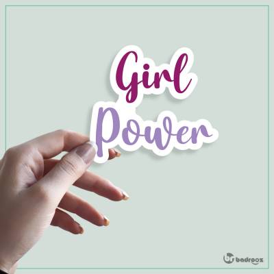 استیکر و برچسب قدرت دخترانه girl power