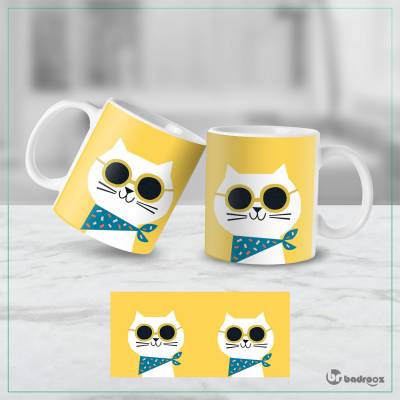 ماگ  گربه - عینکی