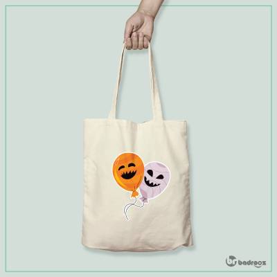کیف خرید کتان (توت بگ) Halloween Balloon