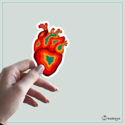 استیکر و برچسب قلب حرارتی
