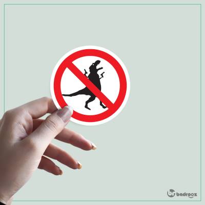استیکر و برچسب دایناسور عصبانی