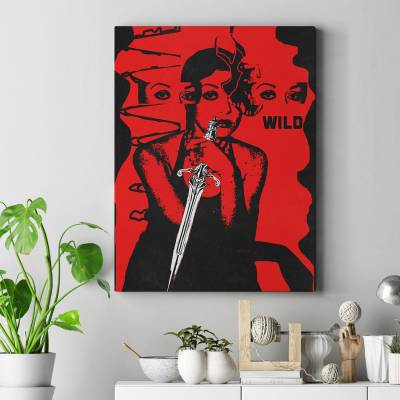 تابلو کنواس (بوم) گوگوش -wild