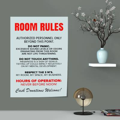 پوستر سیلک Room rules