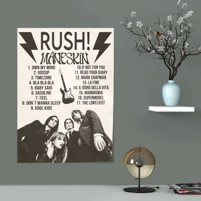 پوستر سیلک گروه موسیقی منسکین - maneskin-2