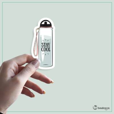 استیکر و برچسب قمقمه stay cool
