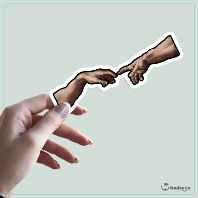 استیکر و برچسب آفرینش آدم 