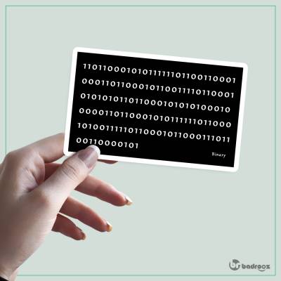 استیکر و برچسب کد باینری _ دوستت دارم